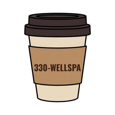 330-WELLSPA on a coffee cup