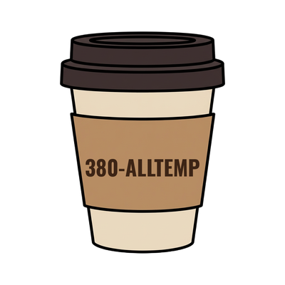 380-ALLTEMP on a coffee cup