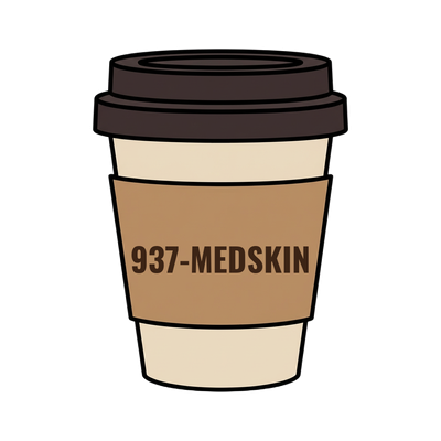 937-MEDSKIN on a coffee cup