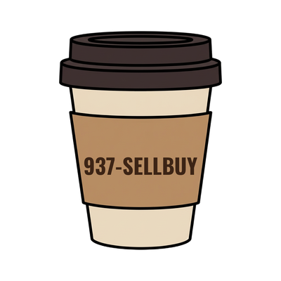 937-SELLBUY on a coffee cup