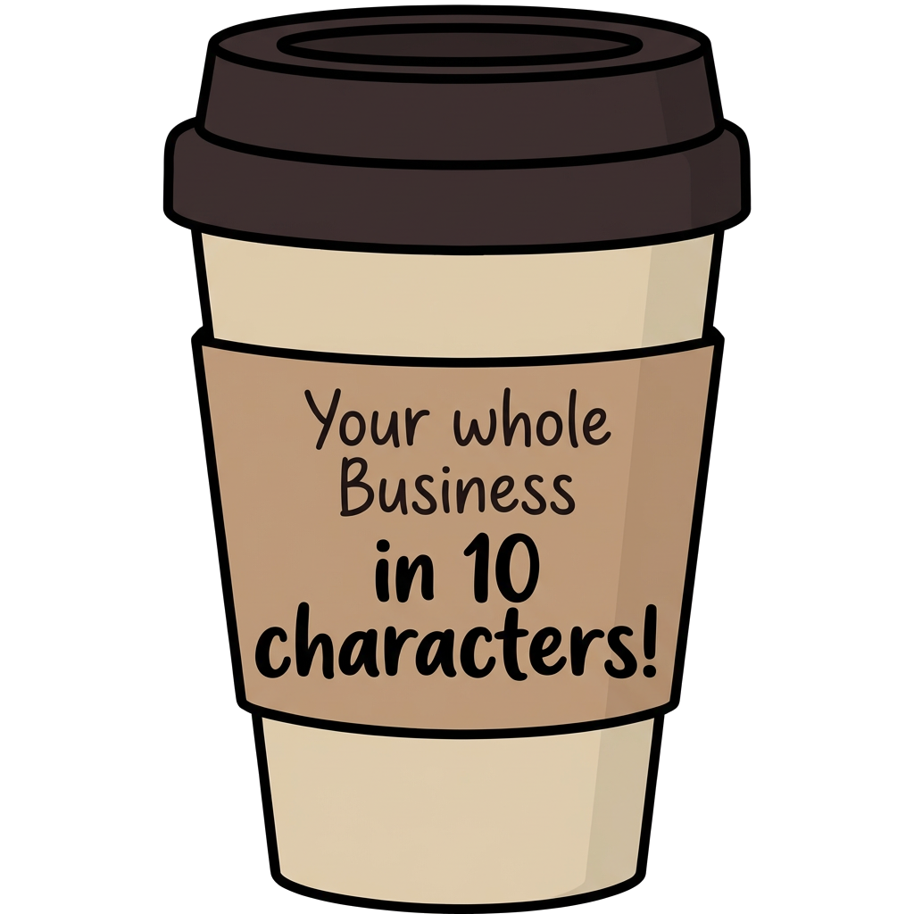 Your Whole Business In 10 Characters